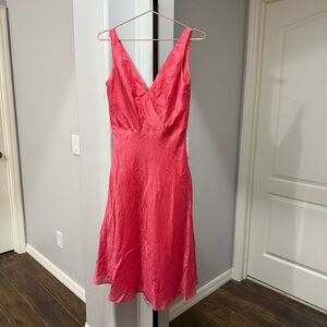 WTOO Watters Pink V-Neck Sleeveless A-Line Formal Dress Size 6 Wedding Cocktail